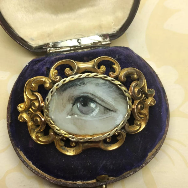 victorian lover's eye brooch