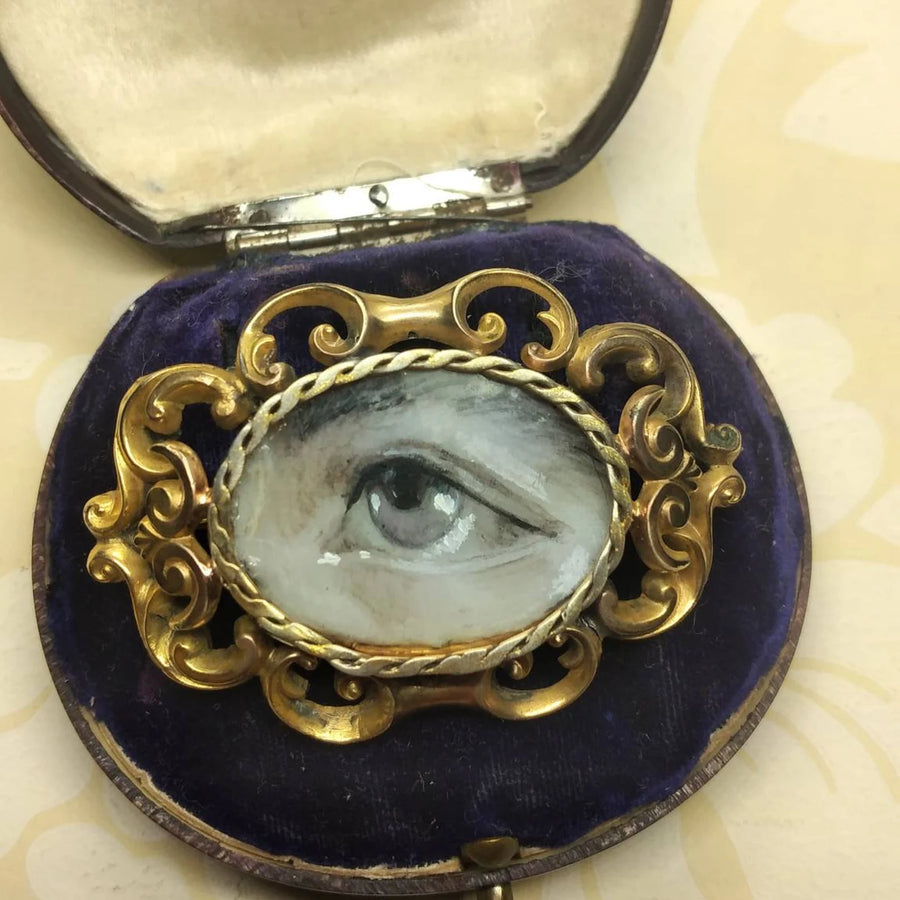 victorian lover's eye brooch