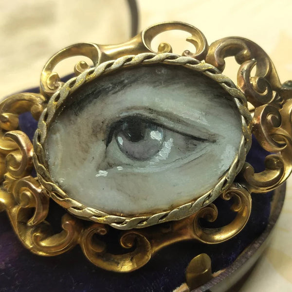 victorian lover's eye brooch