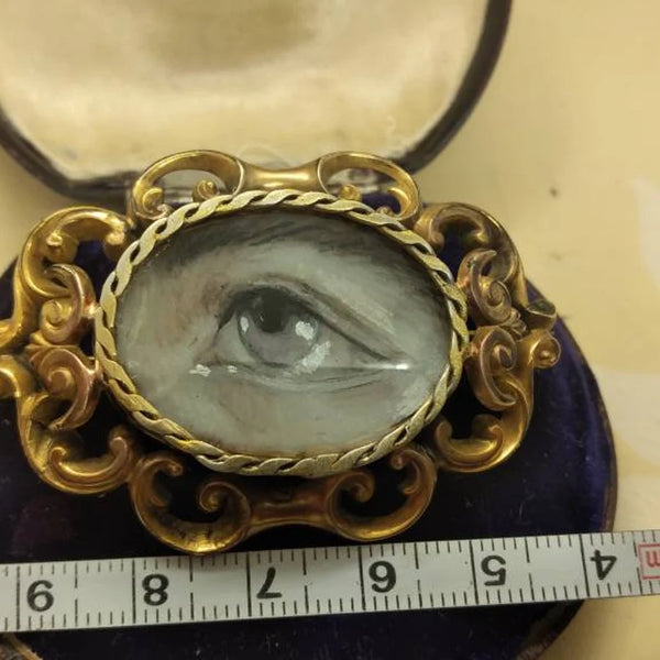 victorian lover's eye brooch