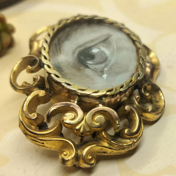 victorian lover's eye brooch