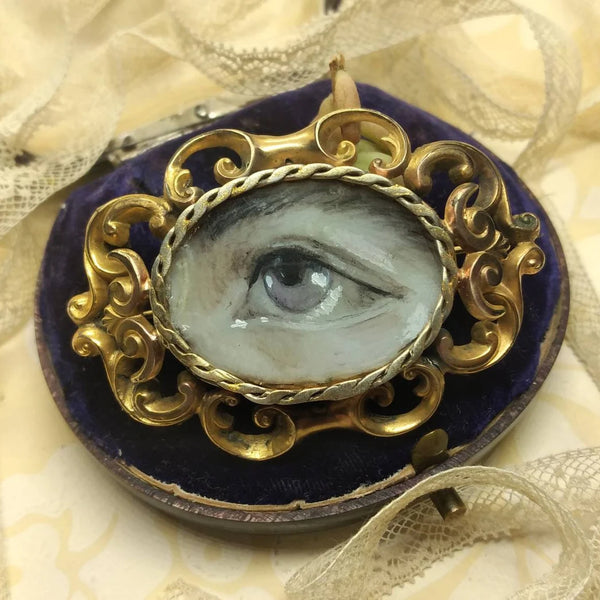 victorian lover's eye brooch