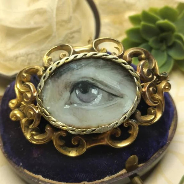 Antique georgian lover's sales eye jewelry for sale