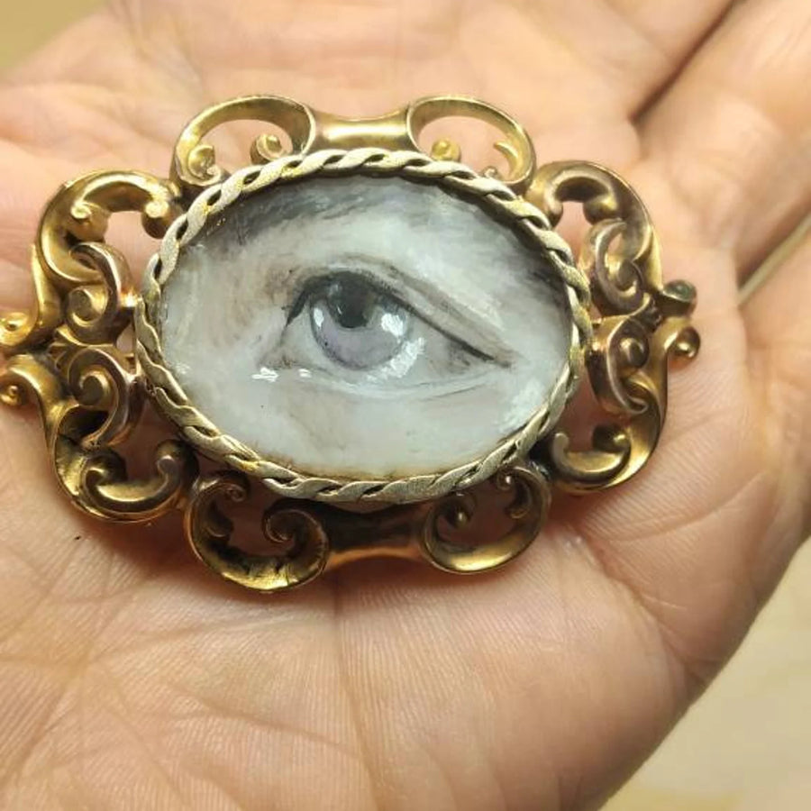 victorian lover's eye brooch