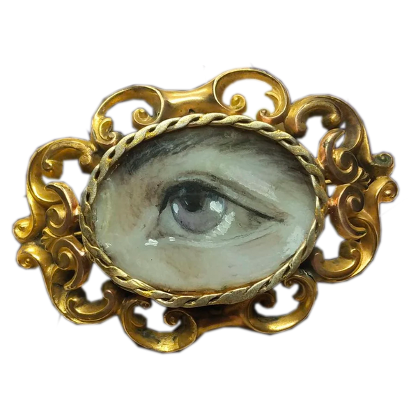 victorian lover's eye brooch